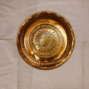 Om Brass Pooja Thali